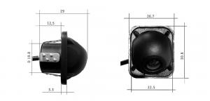 Изображение продукта PROLOGY RVC-110 камера заднего вида универсальная, врезная - 3